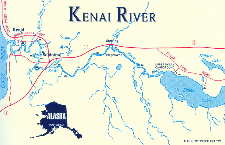 Big Sky Fishcamp and Charters Kenai River Map